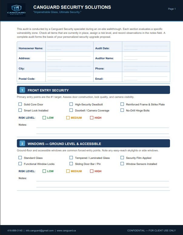 Canguard Audit Preview Page 1