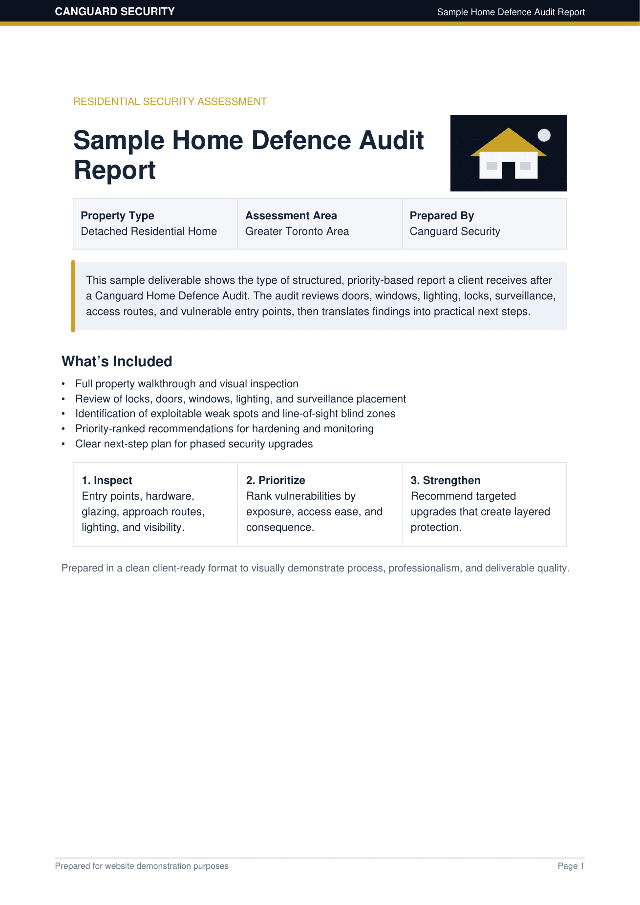 Canguard Audit Preview Page 1